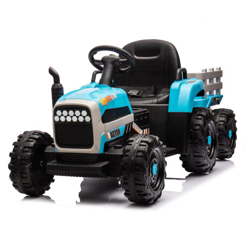 12V Battery-Powered Kids Ride-On Tractor with Trailer and Remote Control, 3-Speed Child Vehicle - Image 29