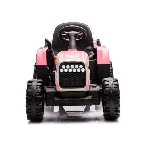 12V Battery-Powered Kids Ride-On Tractor with Trailer and Remote Control, 3-Speed Child Vehicle - Image 3