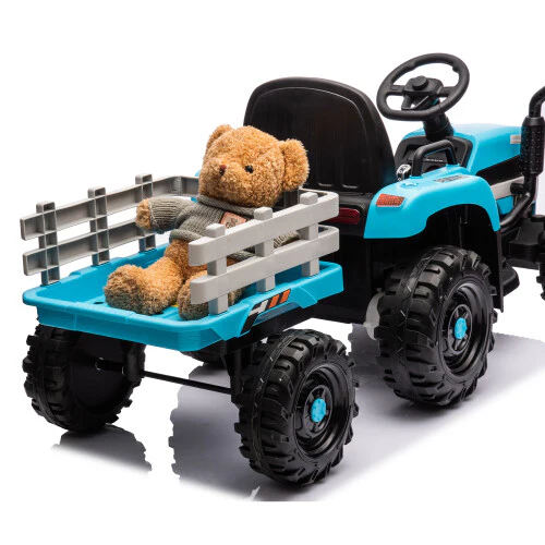 12V Battery-Powered Kids Ride-On Tractor with Trailer and Remote Control, 3-Speed Child Vehicle - Image 34