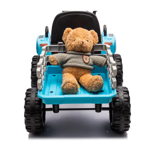 12V Battery-Powered Kids Ride-On Tractor with Trailer and Remote Control, 3-Speed Child Vehicle - Image 35
