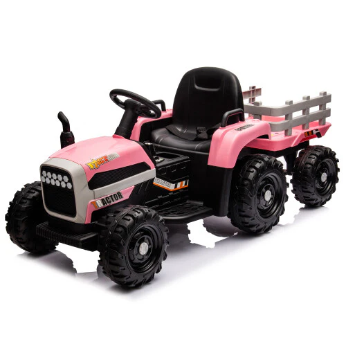 12V Battery-Powered Kids Ride-On Tractor with Trailer and Remote Control, 3-Speed Child Vehicle - Image 37