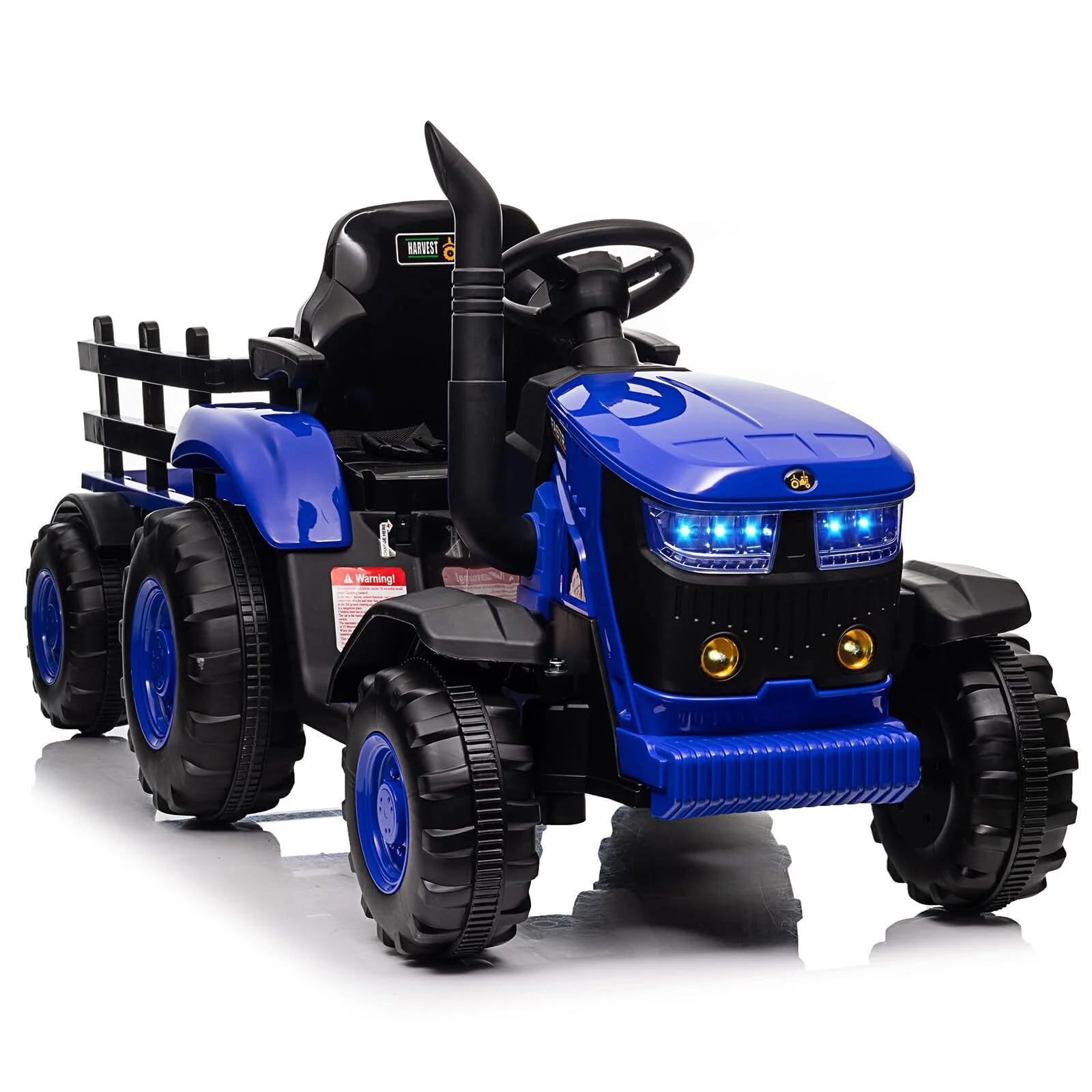 12V Electric Kids Ride-On Tractor with Trailer and 3-Speed Control Toy - Image 5