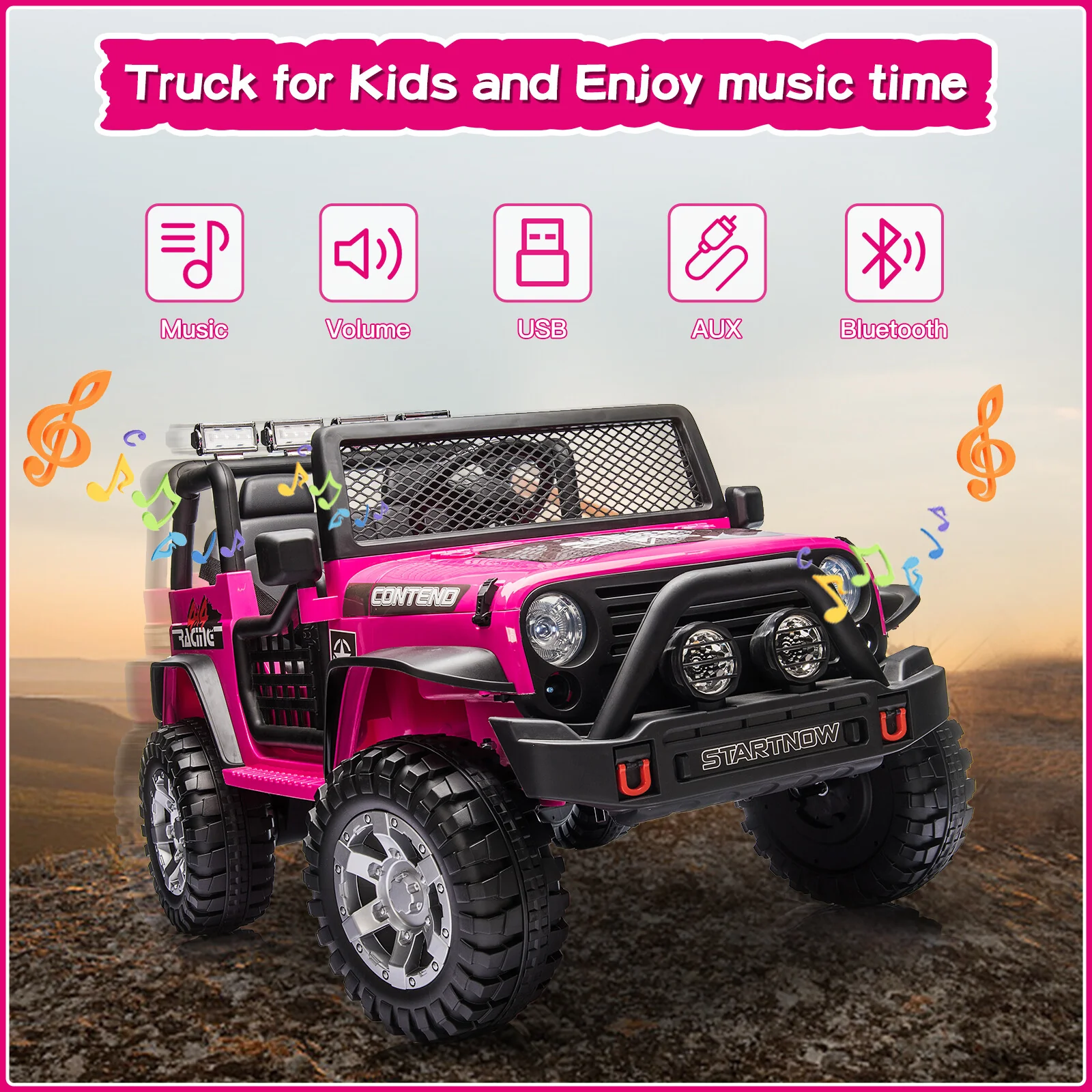 12V Electric 2-Seater Kids Ride-On Jeep Truck with Remote Control - Image 4