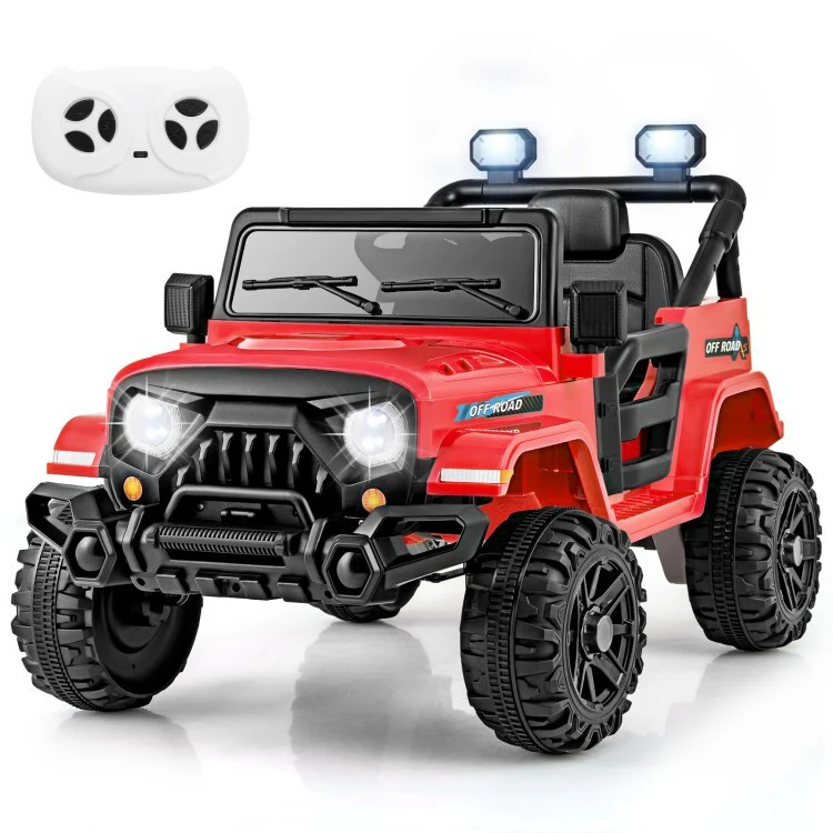 12V Kids Ride-On Truck Car with 3-Speed Driving, Remote Control, and Steering Wheel - Image 3