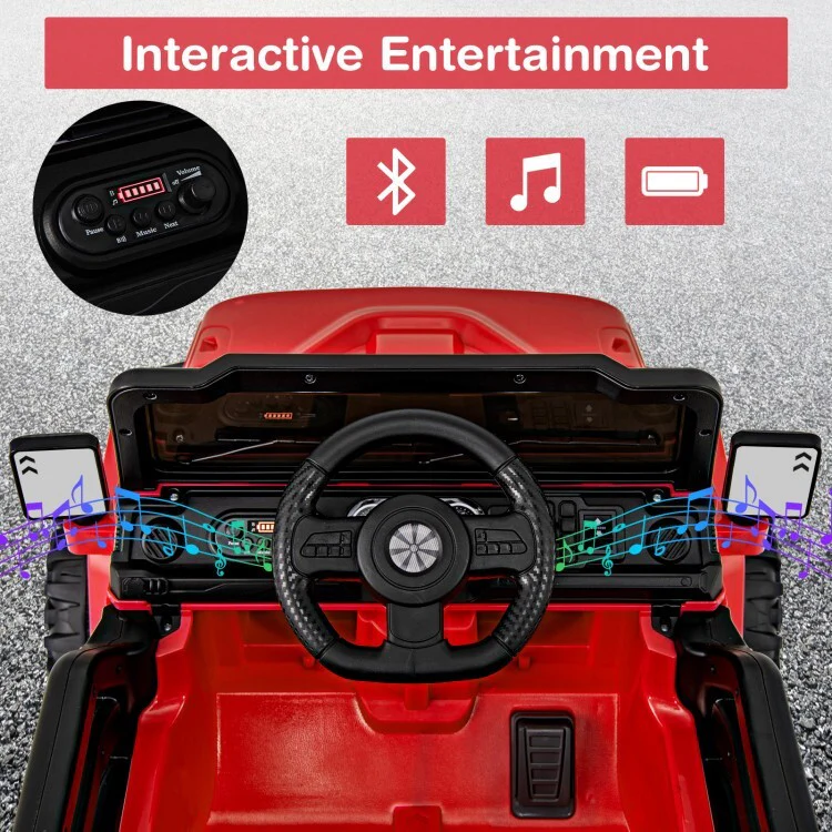 12V Kids Ride-On Truck Car with 3-Speed Driving, Remote Control, and Steering Wheel - Image 8