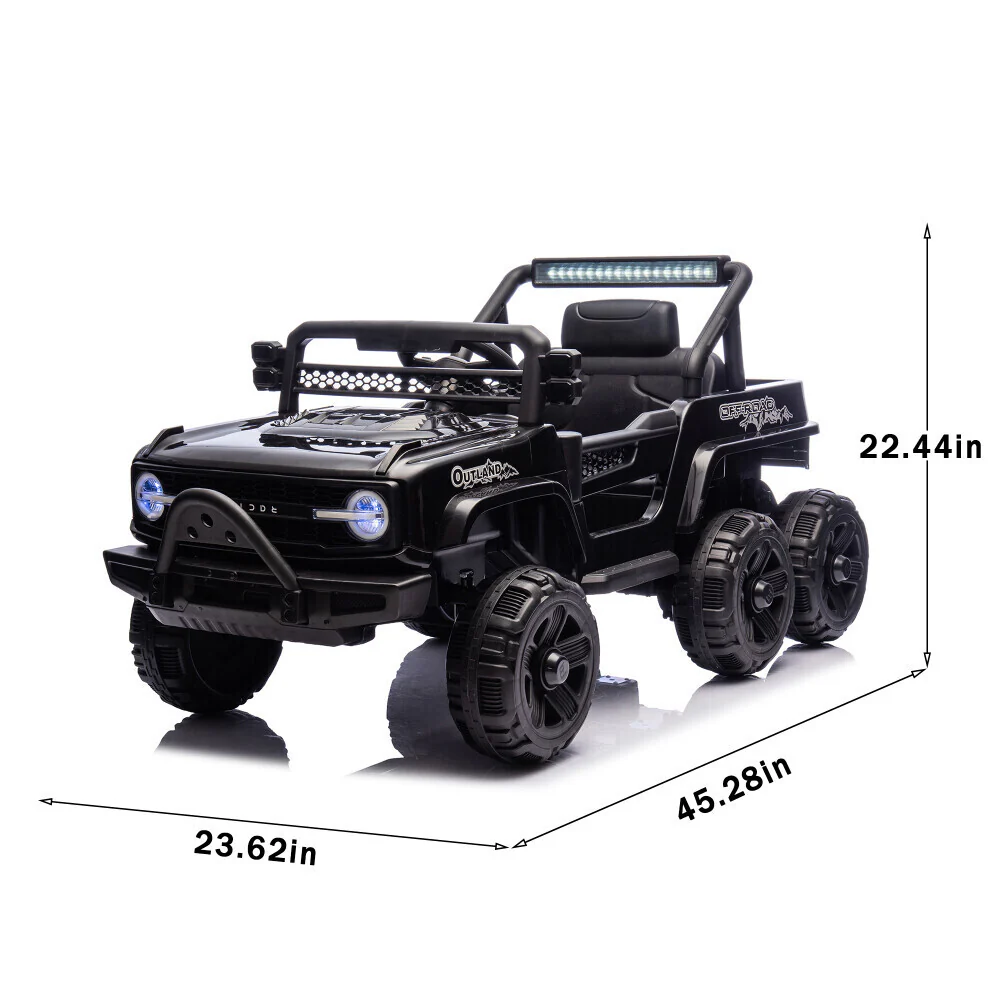 12V Kids Electric Ride-On Truck with 6 Wheels, Music, and Remote Control - Image 10
