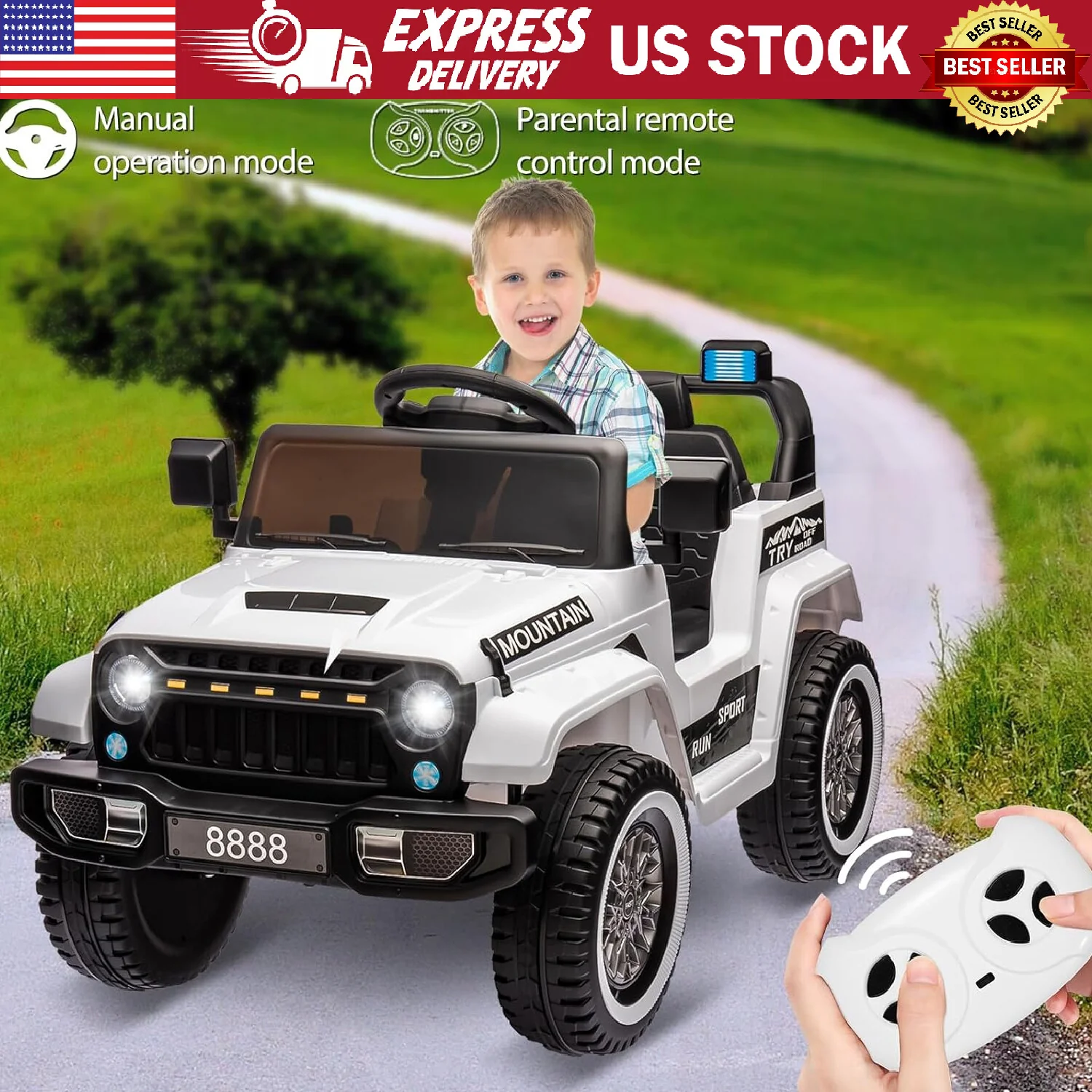 12V Battery-Powered Electric Ride-On Truck Car Toy for Kids Boys and Girls - Image 14