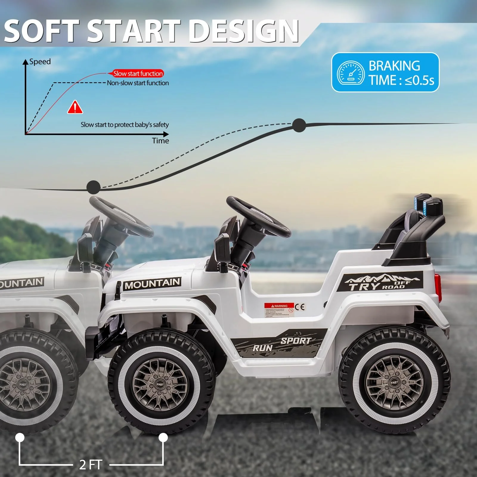 12V Battery-Powered Electric Ride-On Truck Car Toy for Kids Boys and Girls - Image 5