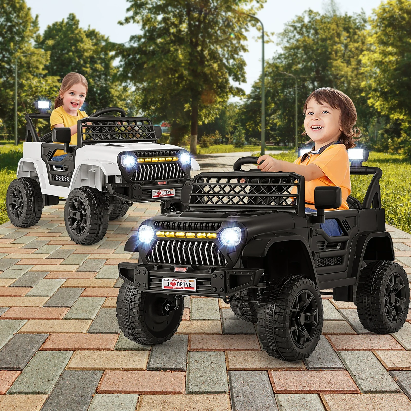 12V Battery-Powered Electric Ride-On Truck Car for Toddlers with 3 Speed Settings - Image 2