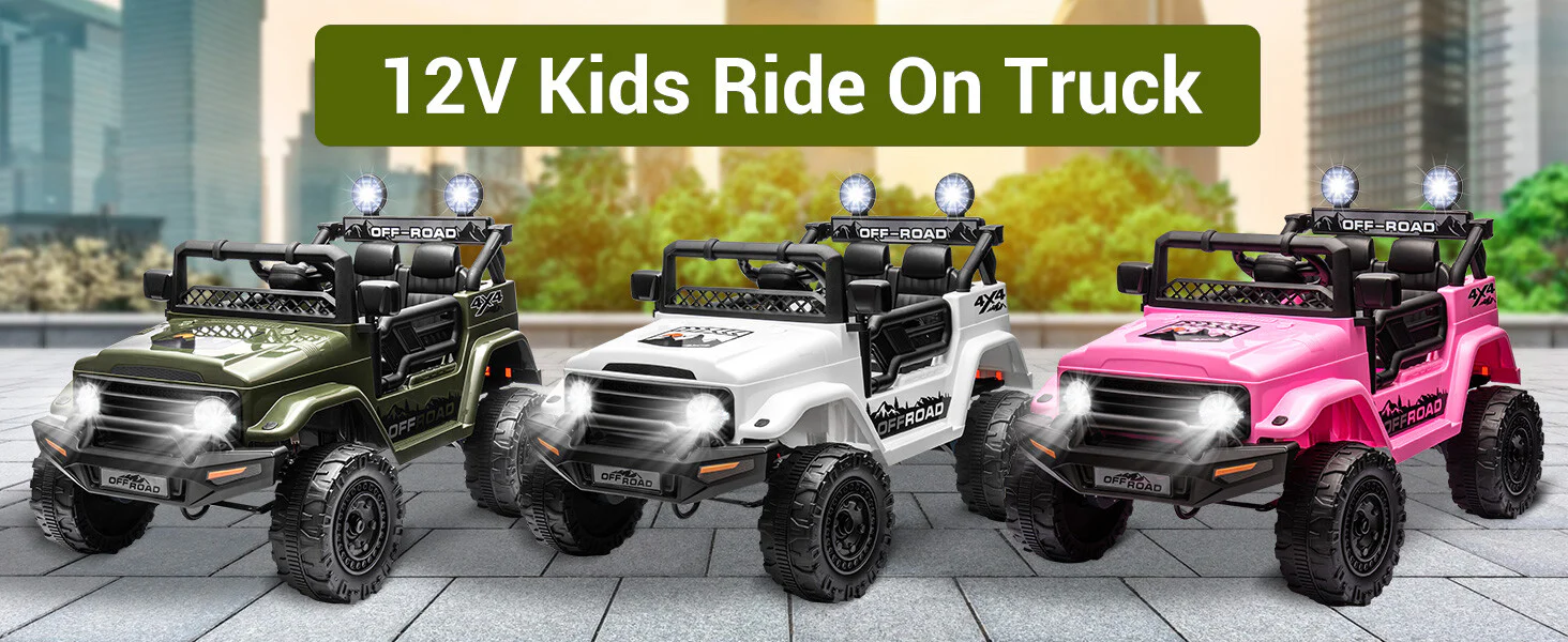 12V Kids Electric Ride-On Off-Road SUV Truck with Remote Control and LED Lights - Image 21