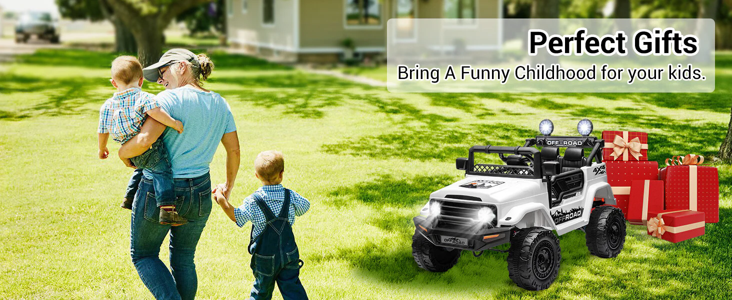 12V Kids Electric Ride-On Off-Road SUV Truck with Remote Control and LED Lights - Image 22