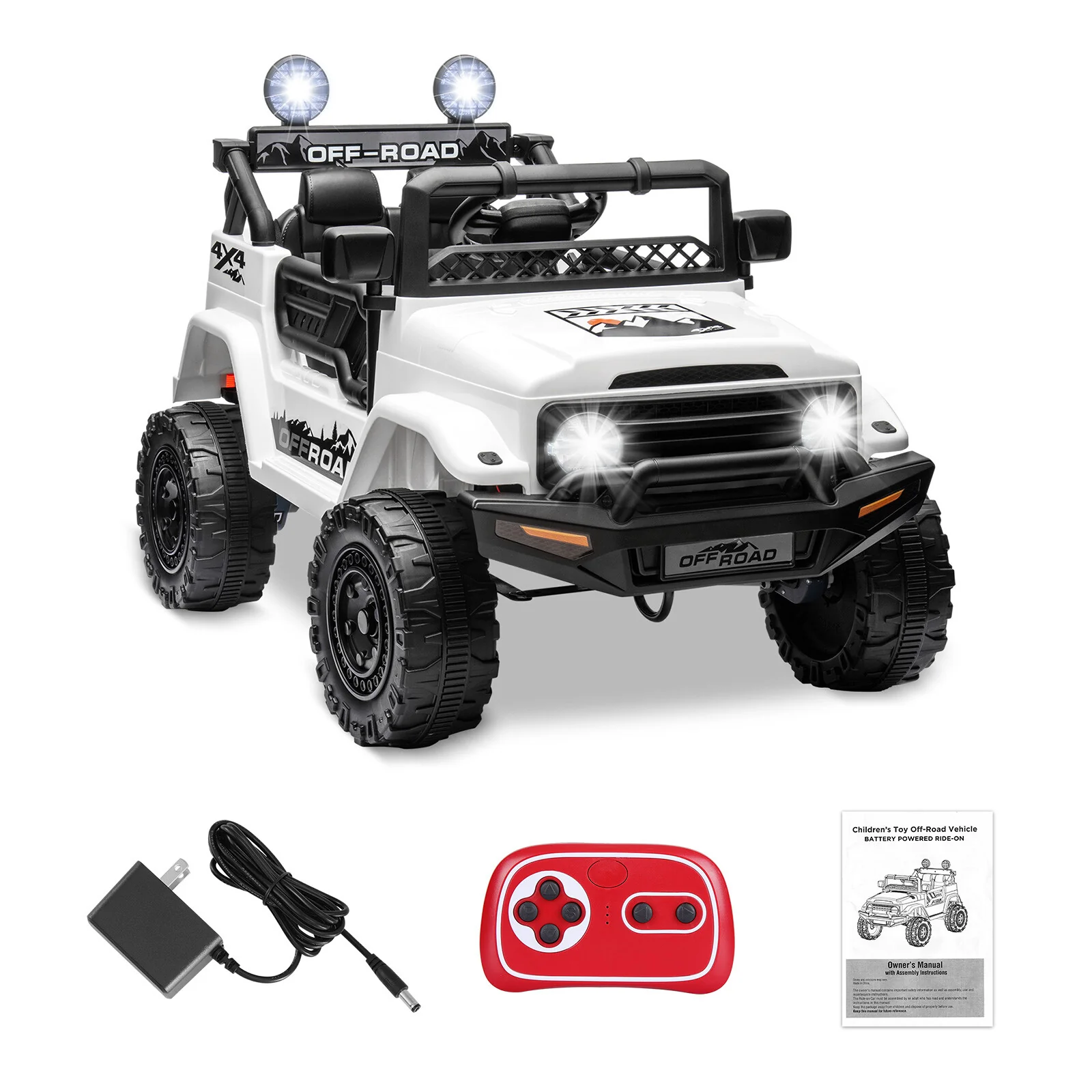 12V Kids Electric Ride-On Off-Road SUV Truck with Remote Control and LED Lights - Image 9