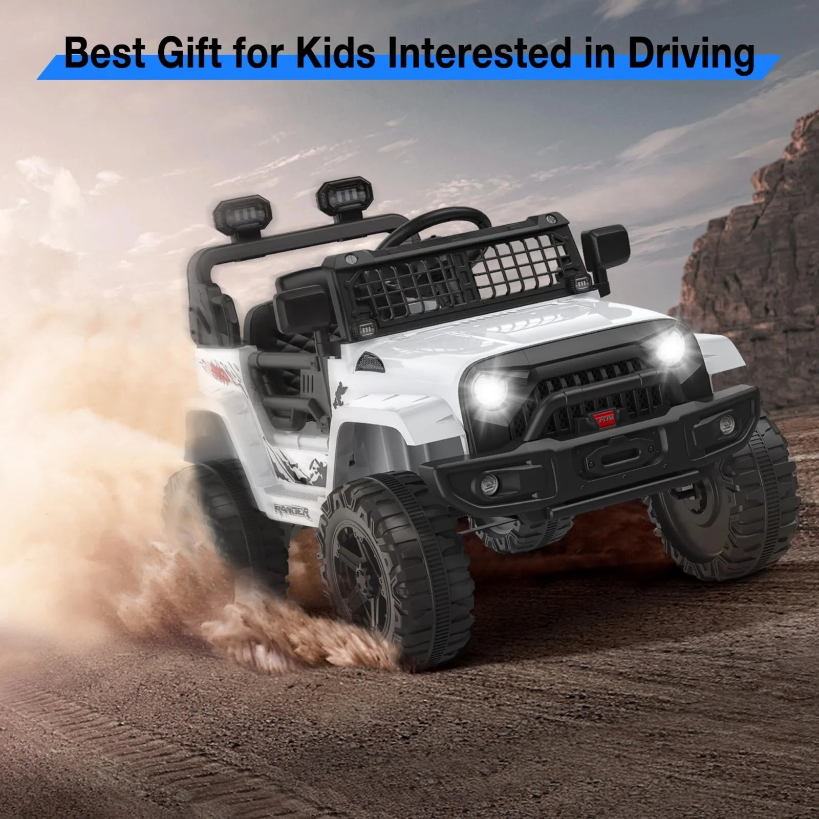 12V Kids Electric Ride-On Truck and Car with Parent Remote Control and LED Lights - Image 7