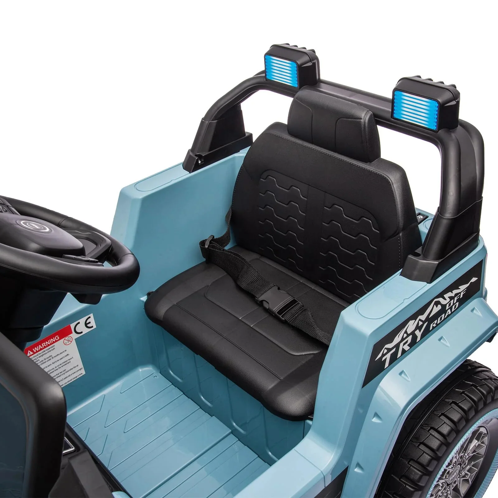12V Kids Ride-On Truck Car with LED Lights, Horn, Music, and Spring Suspension - Image 10