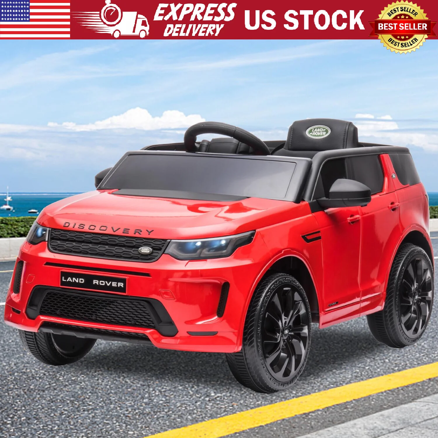 12V Licensed Land Rover Kids Electric Ride-On Truck with Remote Control Battery Car - Image 16
