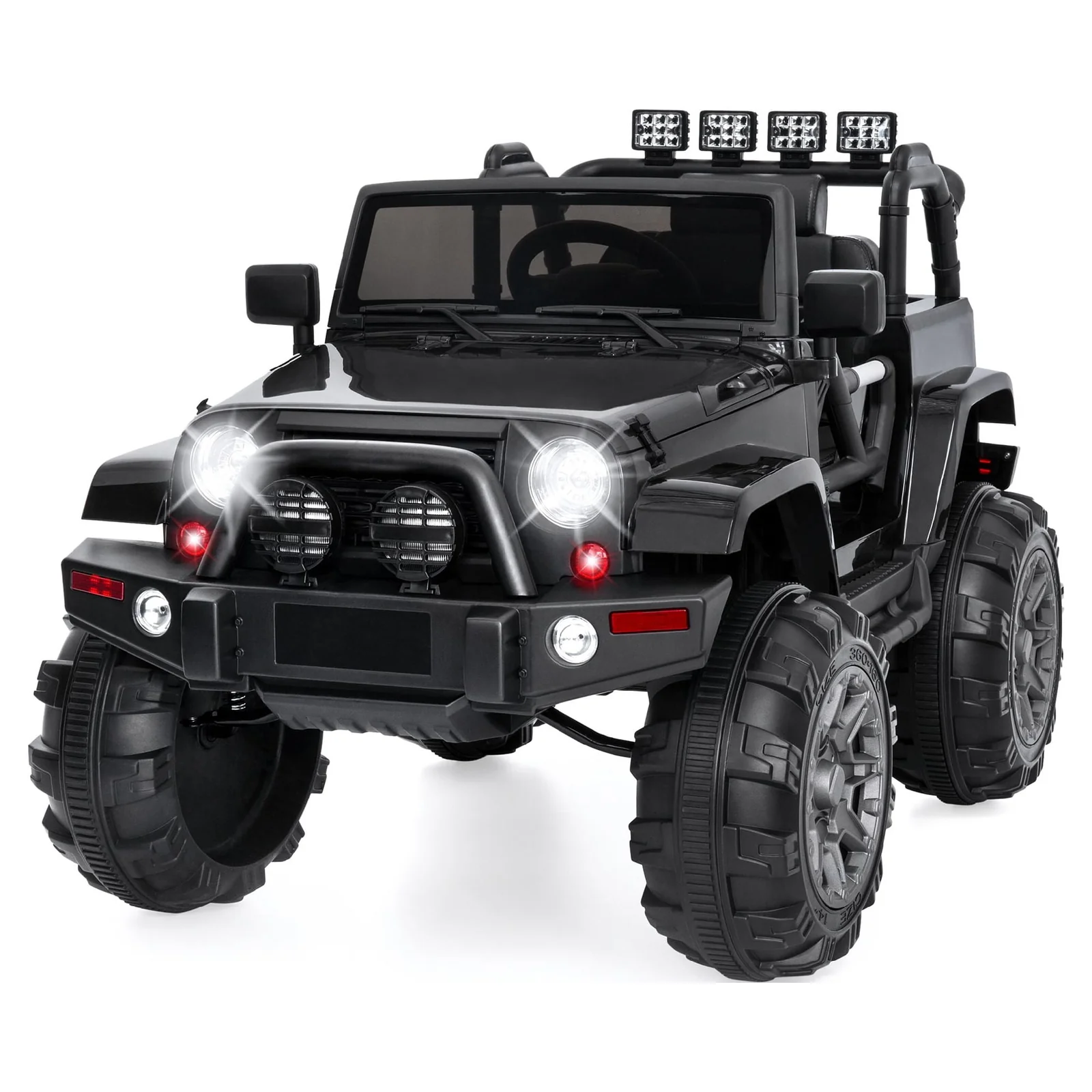 12V Kids Ride-On Truck Car with Remote Control, Spring Suspension, Bluetooth, and LED Lights - Image 2