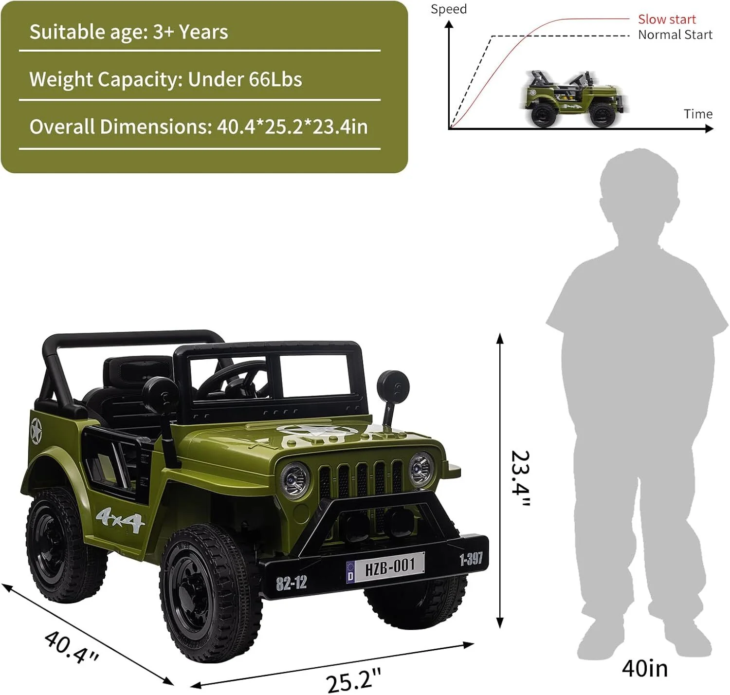 12V Kids Ride-On Truck Car Toy with Remote Control for Children - Image 2