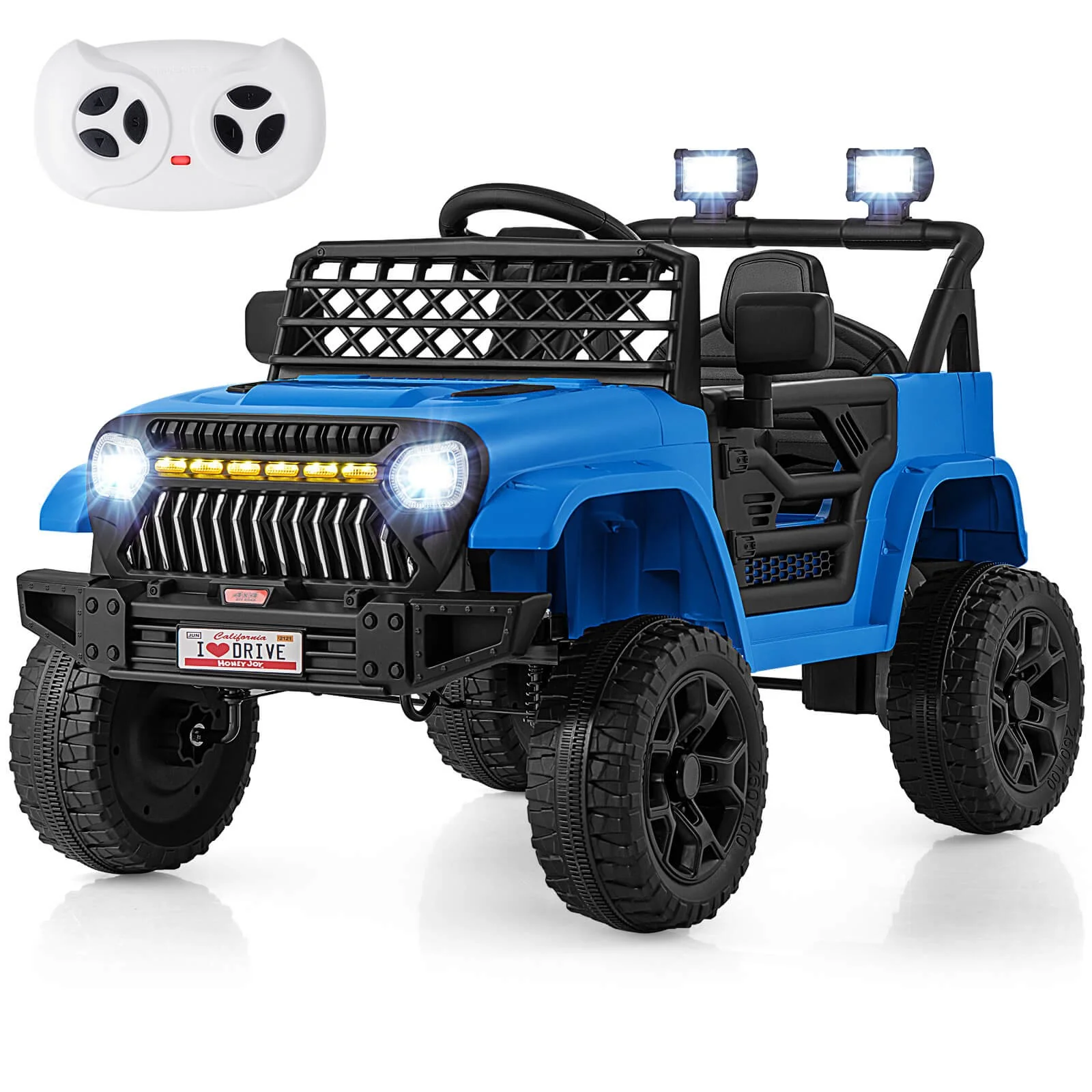 12V Kids Ride-On Truck Car with Parental Remote, 3 Speeds, LED Lights, and Music Player - Image 11
