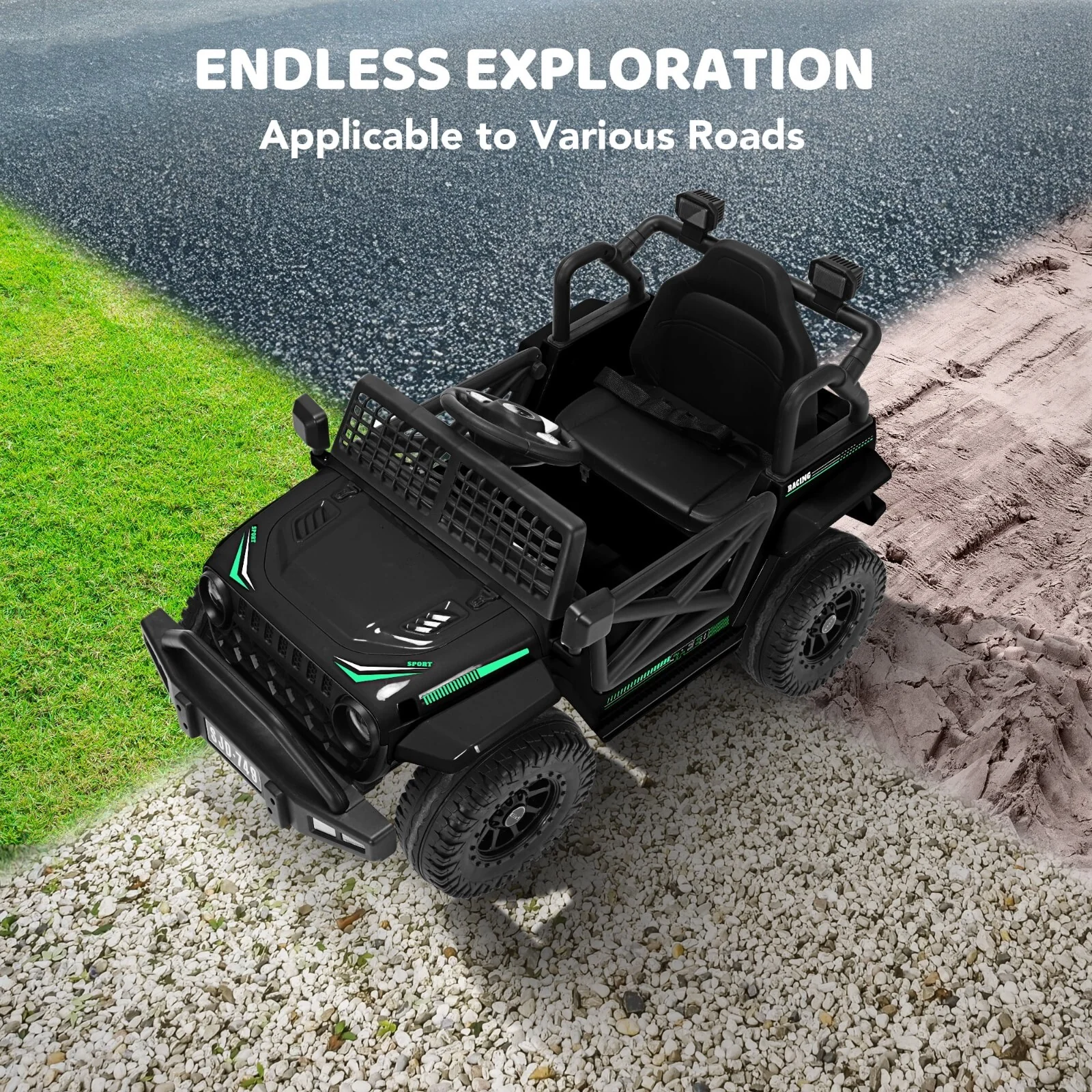 12V Kids Ride-On Electric Truck Car with 2.4G Remote Control and 3 Speed Settings - Image 13