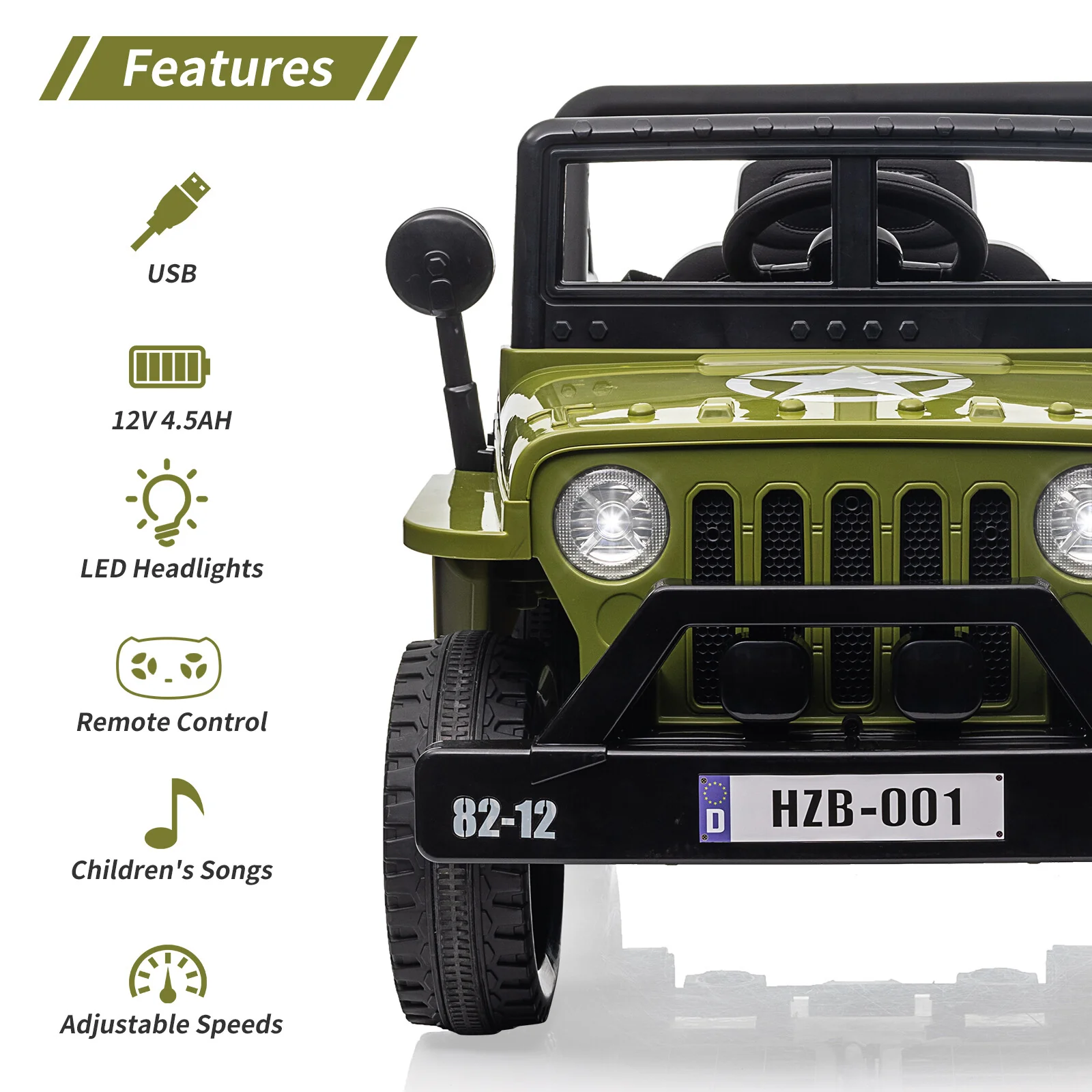 12V Electric Ride-On Truck Car for Kids with Remote Control and Safety Seat Belt - Image 19