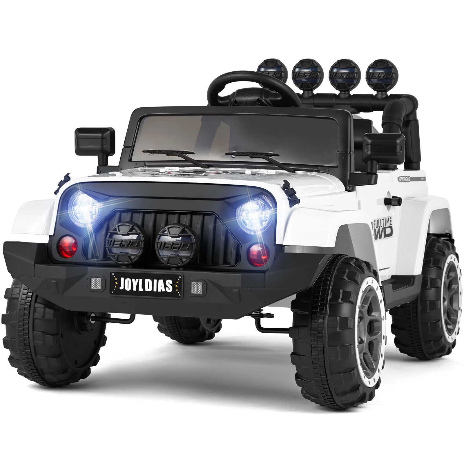 12V Kids Ride On Truck Car with Remote Control, LED Lights, 3 Speeds, and Music Storage - Image 2