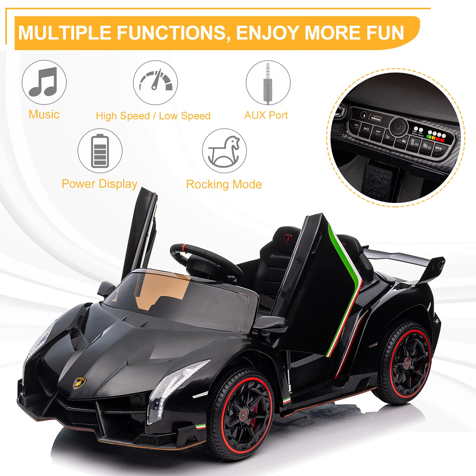12V Kids Electric Ride-On Truck with Battery and Remote Control - Image 19