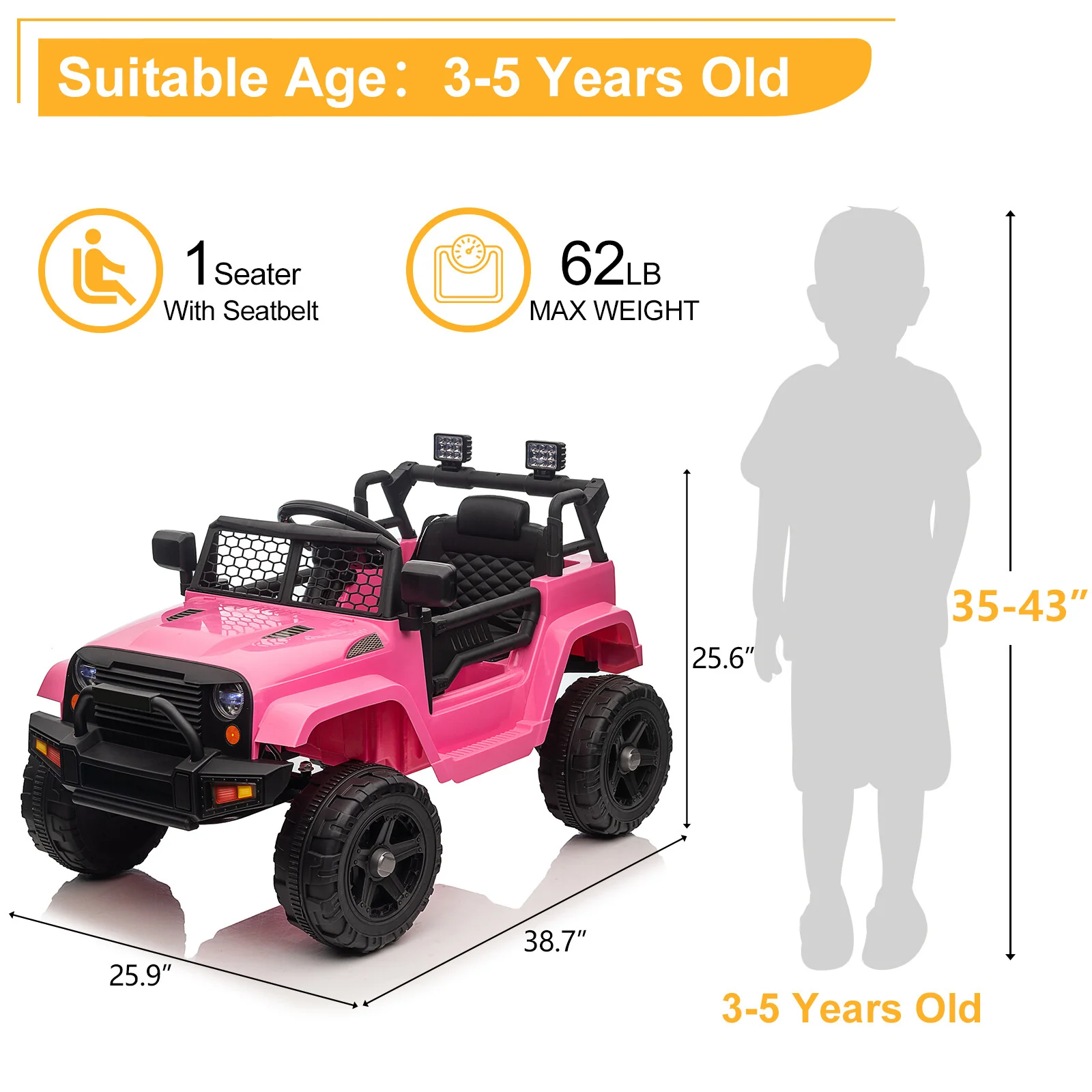 12V Kids Electric Ride-On Truck with Battery and Remote Control - Image 27
