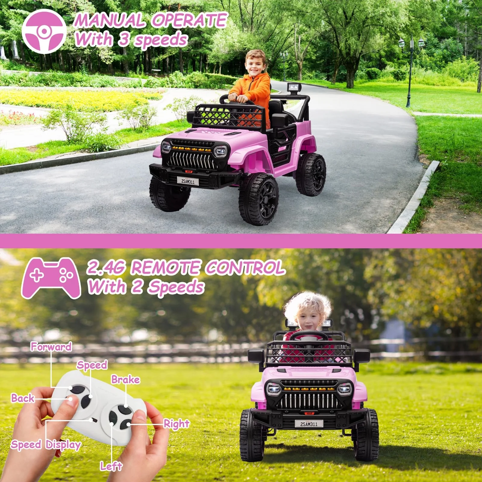 12V Electric Kids Ride-On Truck Toy with 2.4G Remote Control for Boys and Girls - Image 5