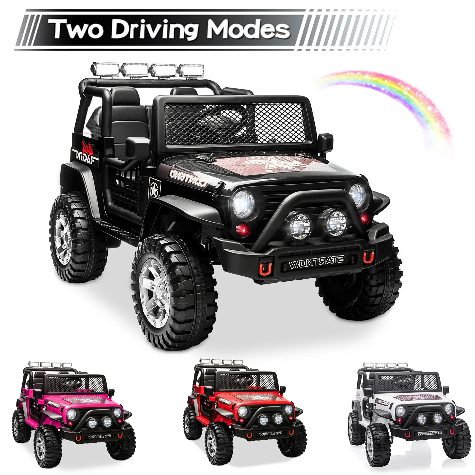 12V Electric 2-Seater Kids Ride-On Jeep Truck with Remote Control - Image 2