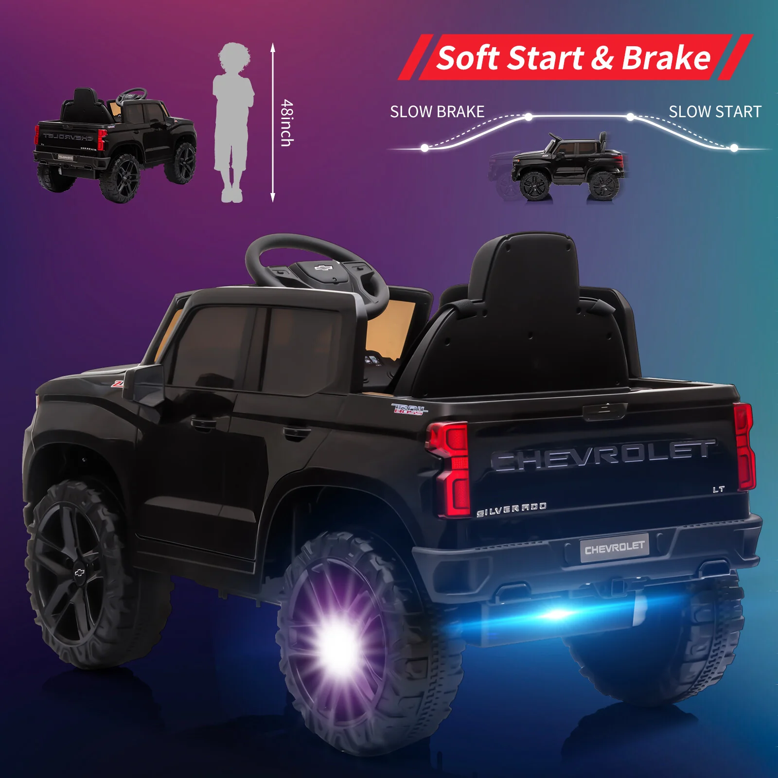 12V Electric Ride-On Truck Car for Kids with Remote Control - Image 6