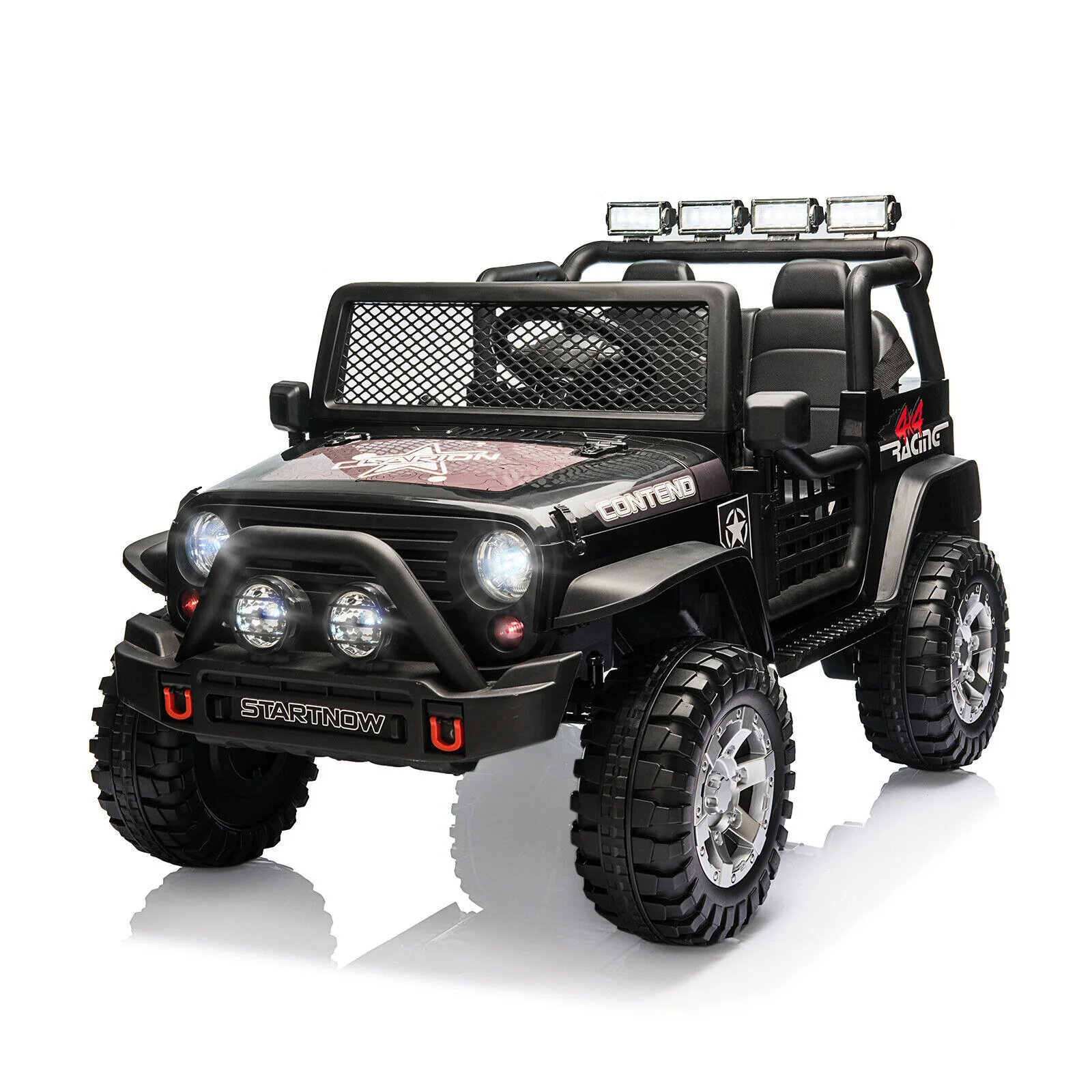 12V Electric 2-Seater Kids Ride-On Jeep Truck with Remote Control Toy Car - Image 10