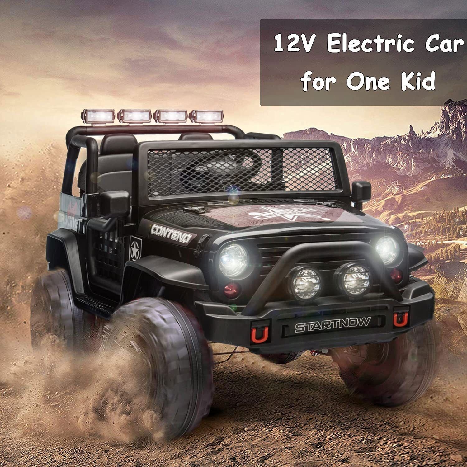 12V Kids Electric Ride-On Jeep Truck with Remote Control 2-Seater Vehicle - Image 13