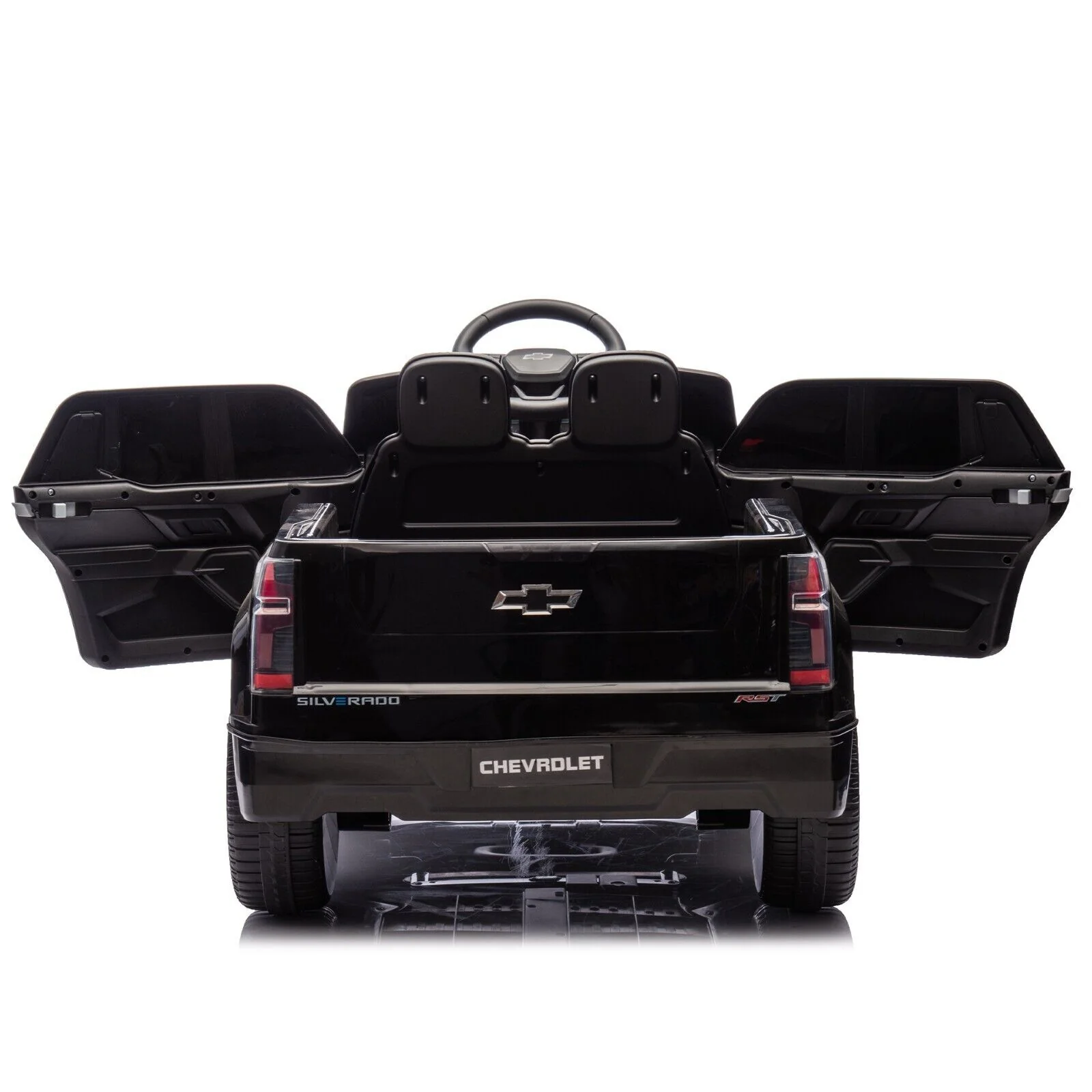 12V Kids Electric Ride-On Truck Licensed Chevrolet Silverado with Remote Control Toy - Image 29