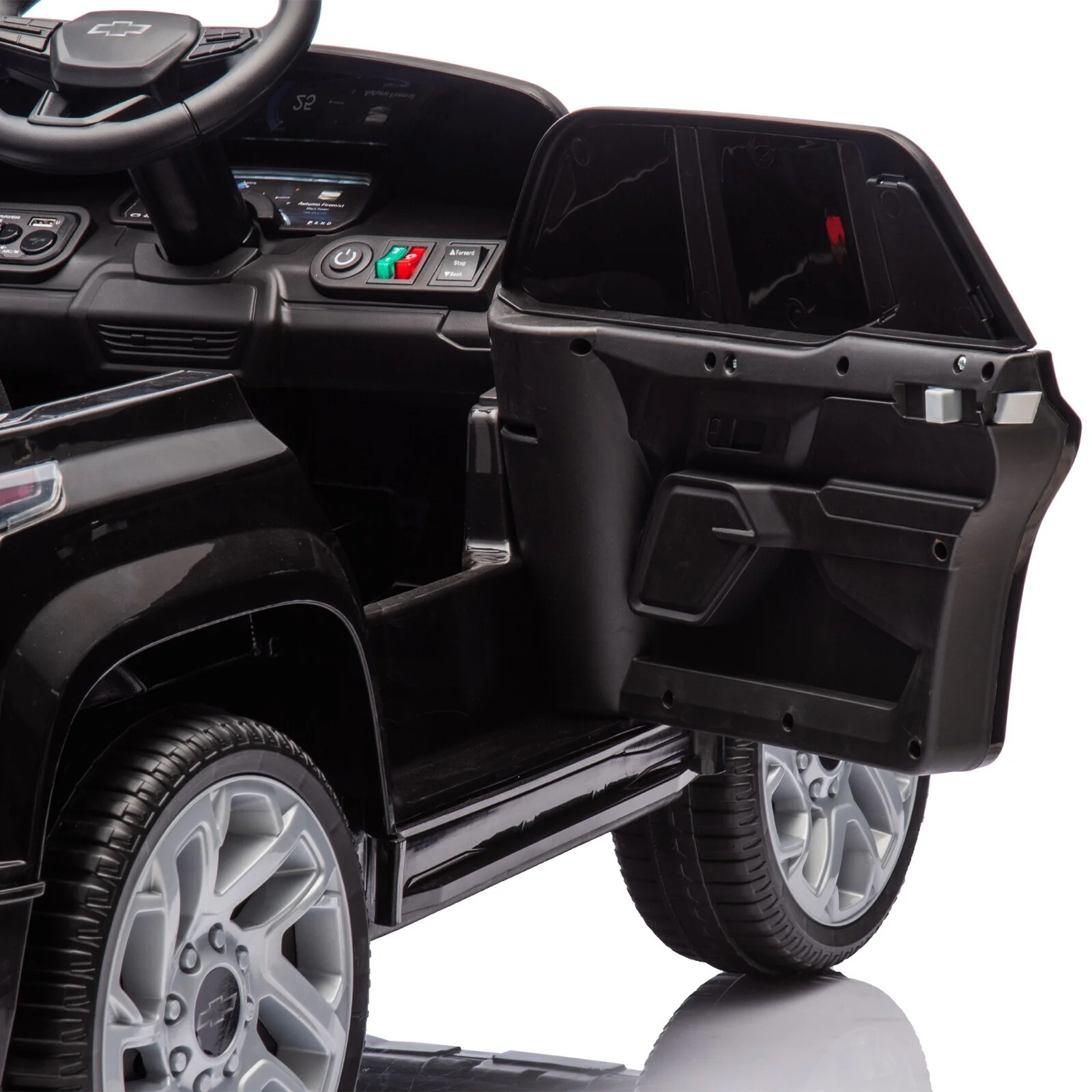 12V Kids Electric Ride-On Truck Licensed Chevrolet Silverado with Remote Control Toy - Image 30
