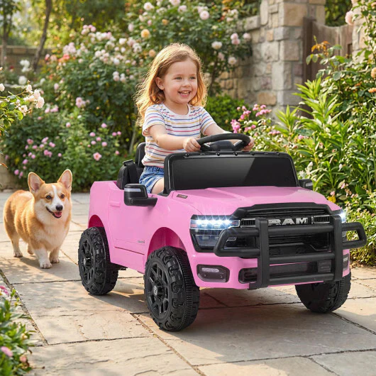 12V RAM 3500 Battery-Powered Kids Ride-On Truck with Remote Control - Image 7