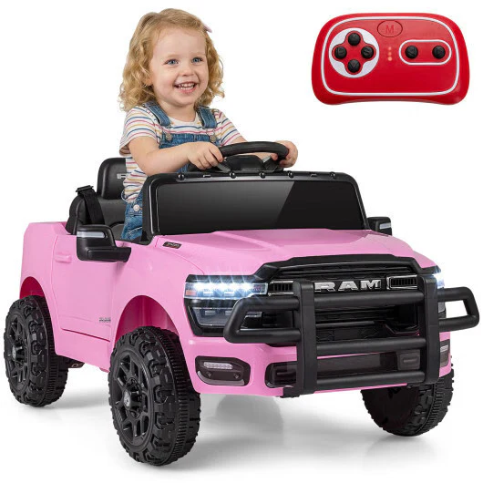 12V RAM 3500 Battery-Powered Kids Ride-On Truck with Remote Control - Image 9