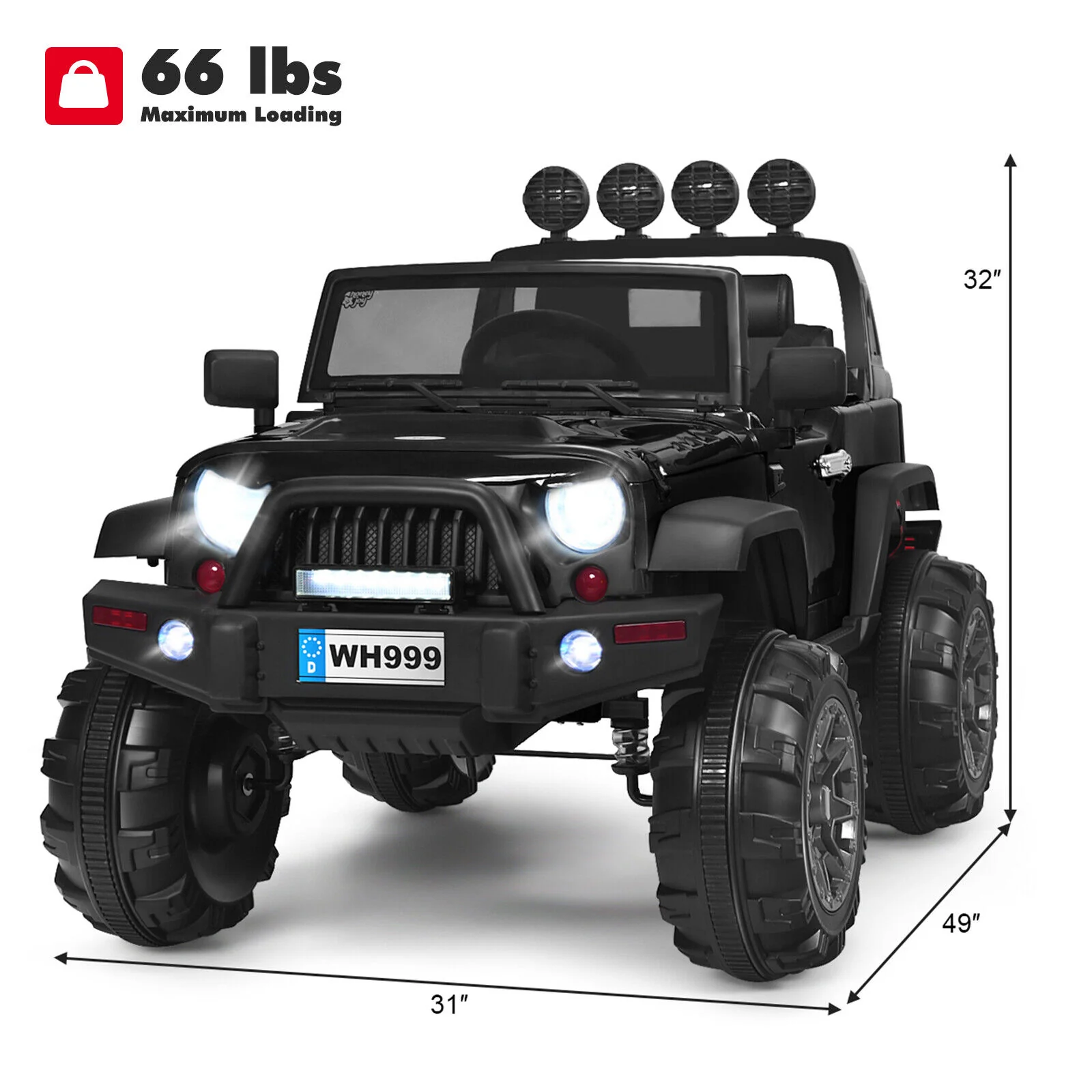 12V Kids Ride on Truck with 2.4GHz Remote Control - Electric Vehicle for Children - Image 3