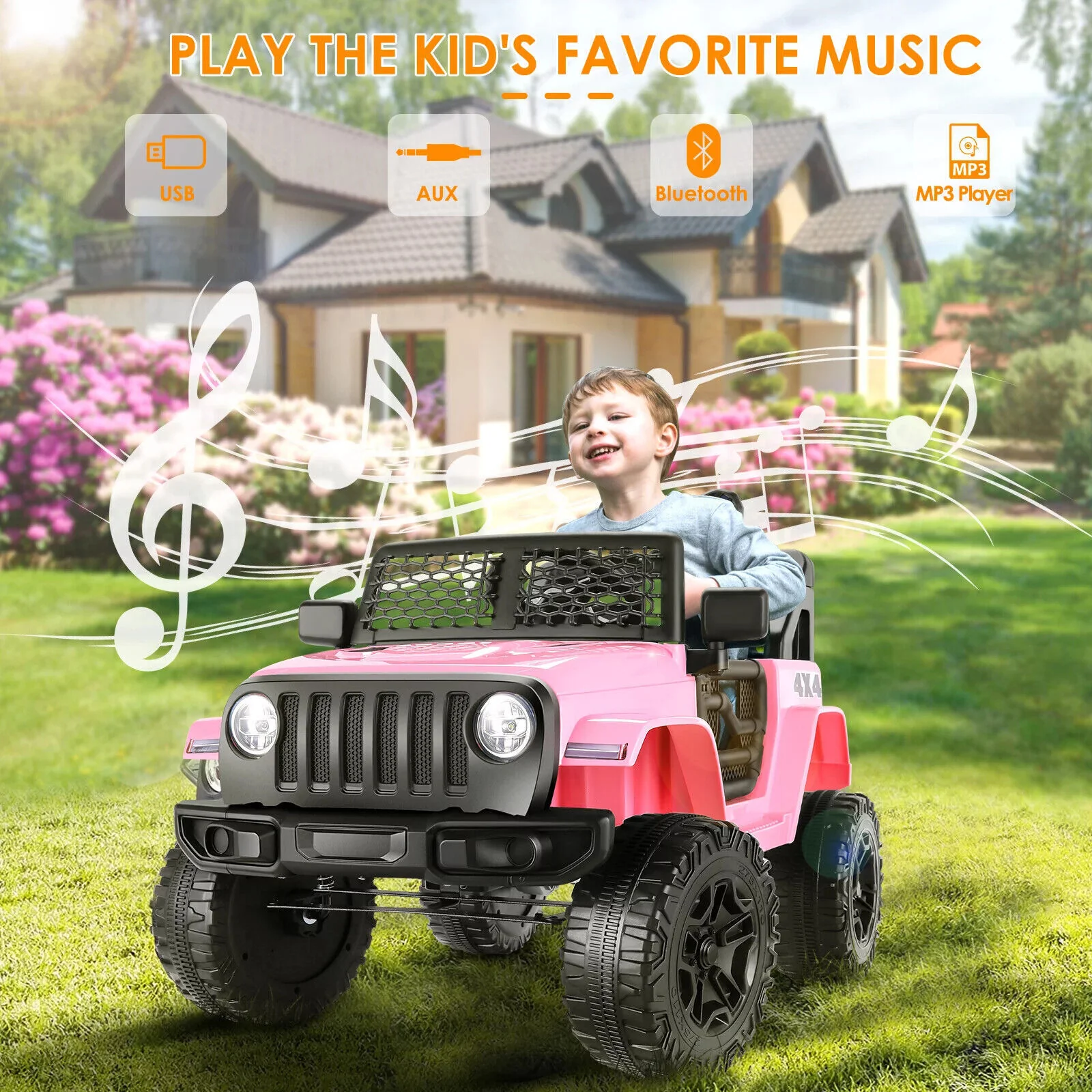 12V Kids Ride-On Truck with LED Lights, Parental Remote Control, and Spring Suspension - Image 33
