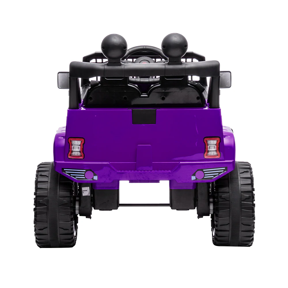 12V Kids Ride-on Truck with Parental Remote Control and LED Lights - Purple - Image 10