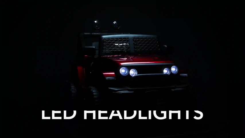 12V Kids Ride On Truck with RC Control, Spring Suspension, LED Lights, and Music - Pink - Image 2