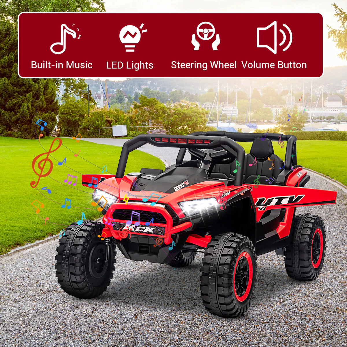 12V Electric Kids Ride-On 4-Wheeler UTV Car with Remote Control Off-Road Toy - Image 18