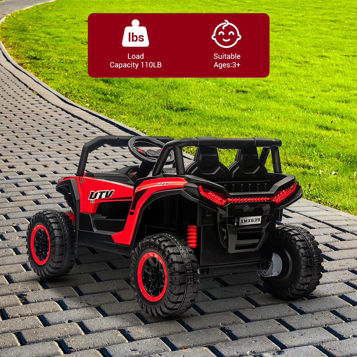 12V Electric Kids Ride-On 4-Wheeler UTV Car with Remote Control Off-Road Toy - Image 23