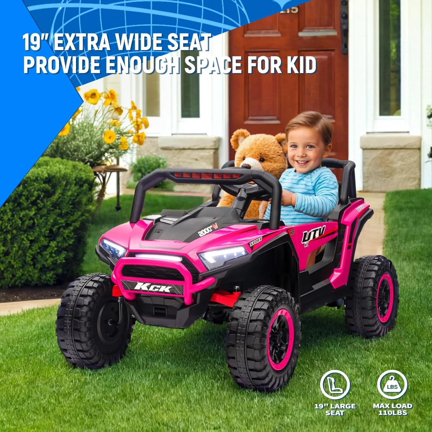 12V Electric Kids Ride-On 4-Wheeler UTV Car with Remote Control Off-Road Toy - Image 6
