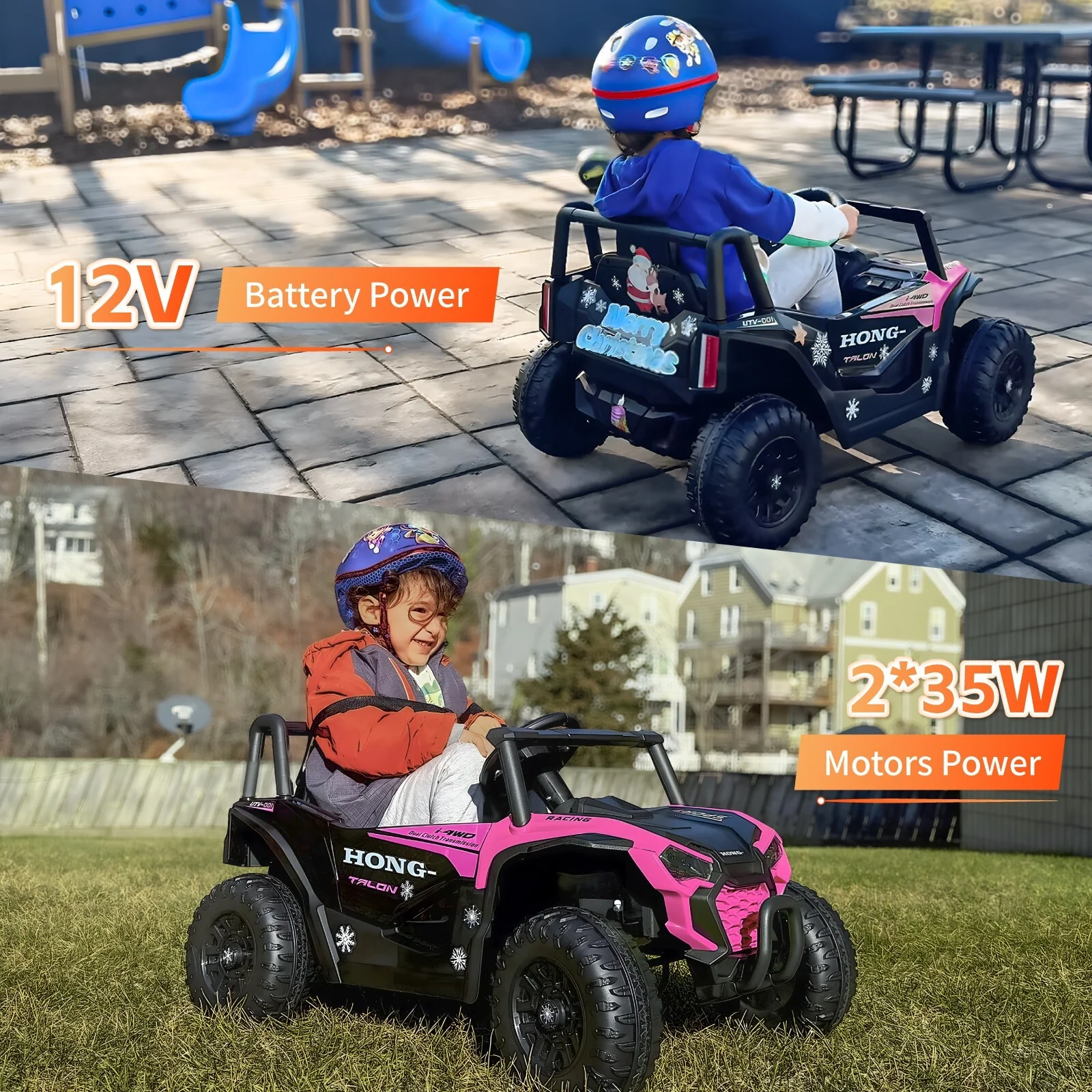 12V Electric Kids Ride-On UTV Quad Car with Remote Control and LED Lights - Image 5
