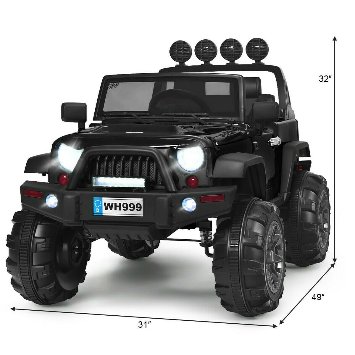 12V Kids Ride-On Truck with Spring Suspension - Image 5