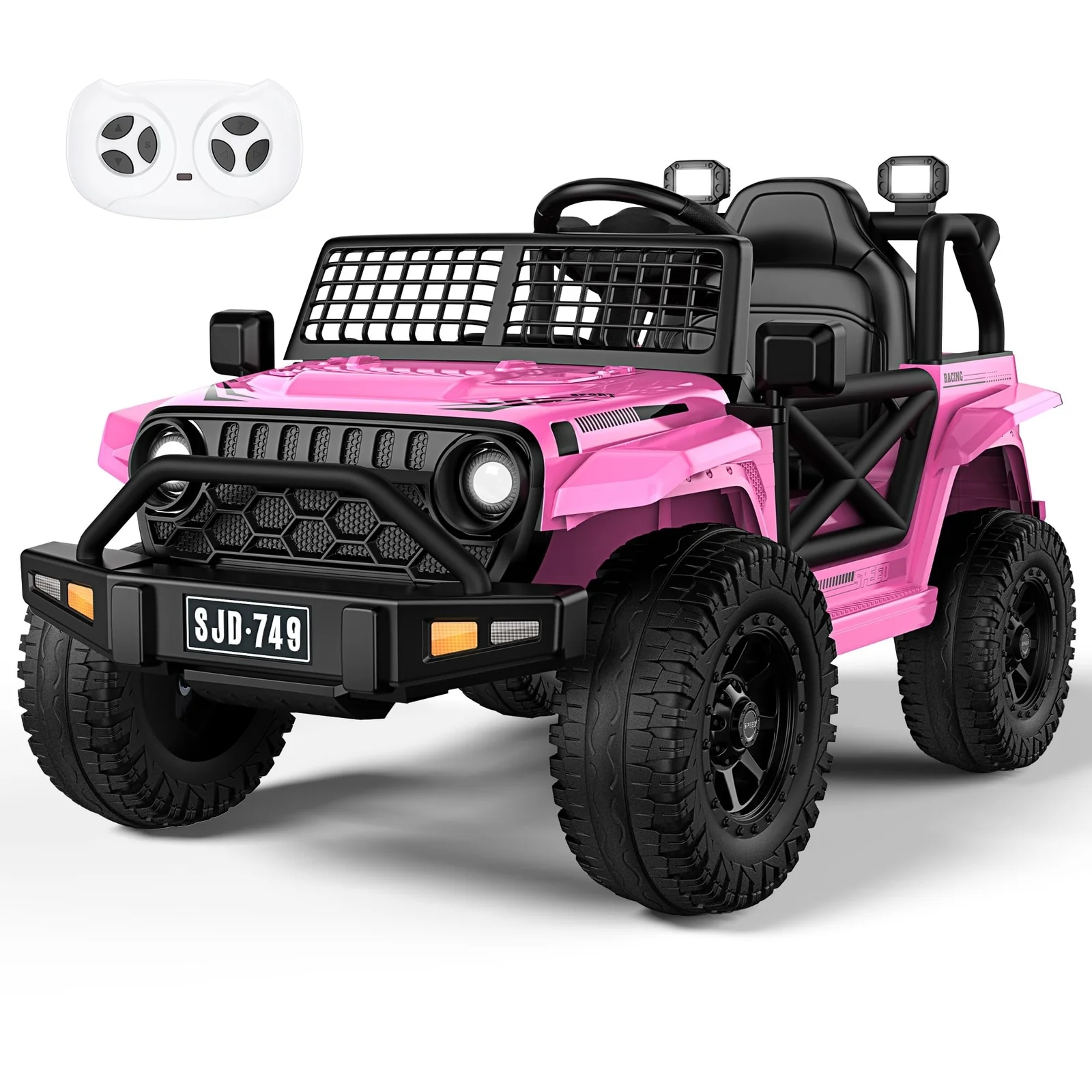 12V Electric Ride-On Jeep Truck for Toddlers with 7Ah Large Battery
