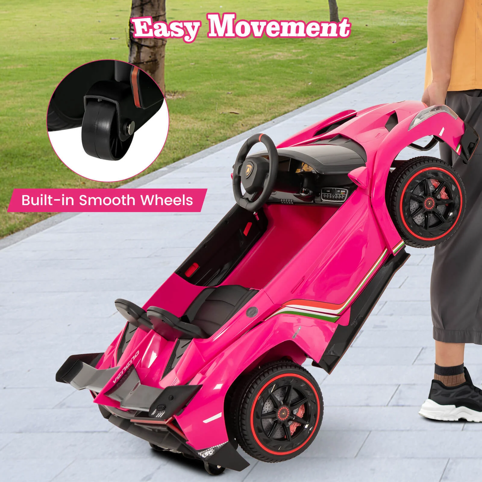 12V 4WD Kids Ride-On Sports Car Battery Powered with Power Adapter - Image 4