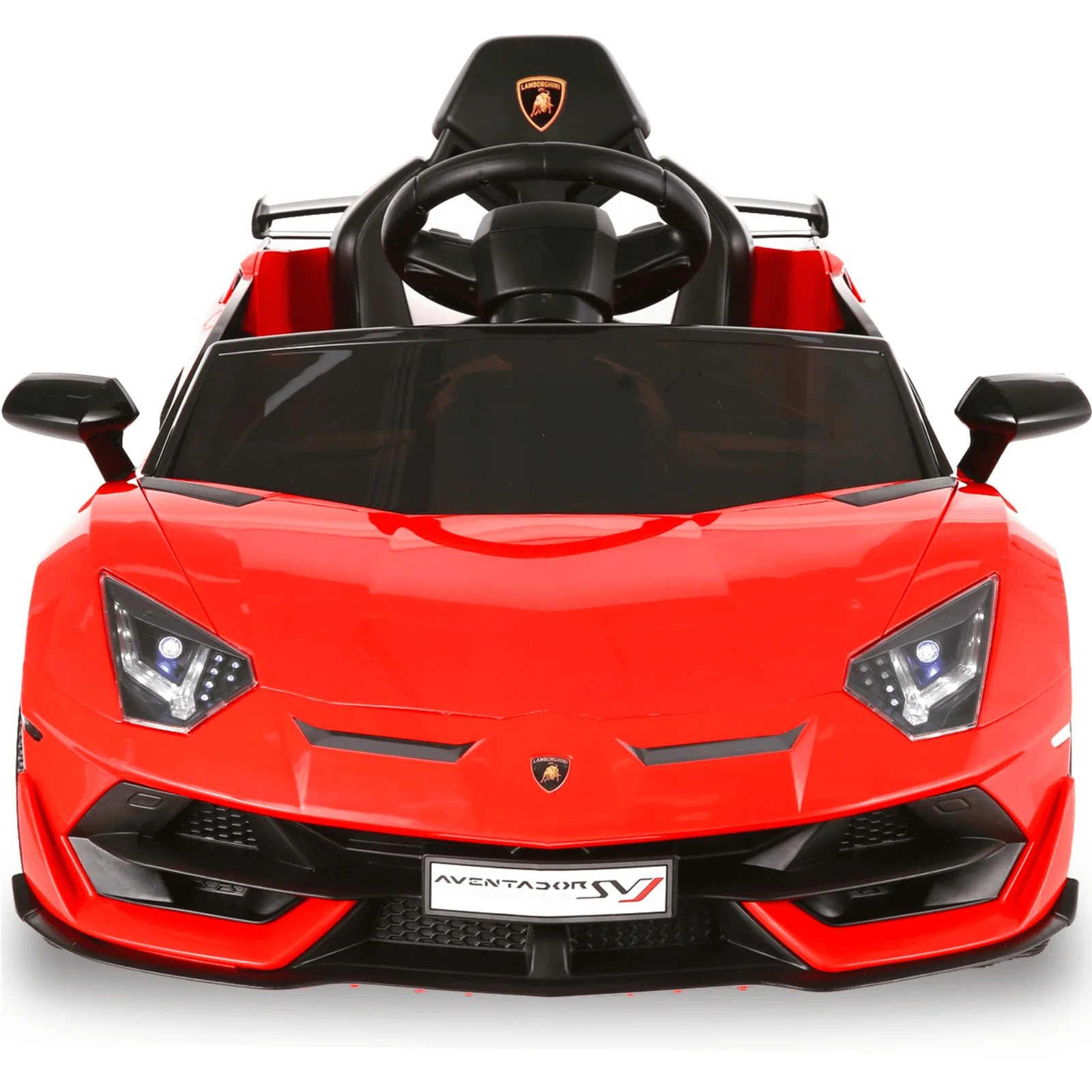 12V Lamborghini Aventador SV Sports Car Toy for Kids with Parental Control - Red - Image 2