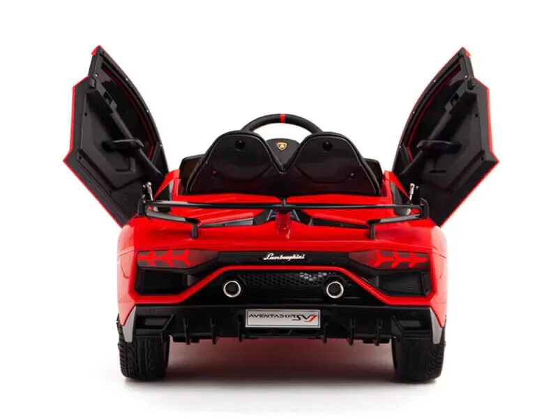 12V Lamborghini Aventador SVJ Kids Ride On Car with Remote Control, Leather Seats, and MP3 Player - Image 10