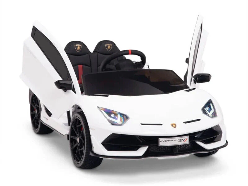 12V Lamborghini Aventador SVJ Kids Ride On Car with Remote Control, Leather Seats, and MP3 Player - Image 11